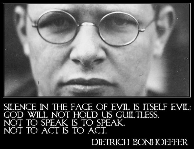 bonhoeffer silence is evil