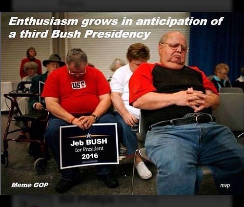 Jeb Bush sleeping people
