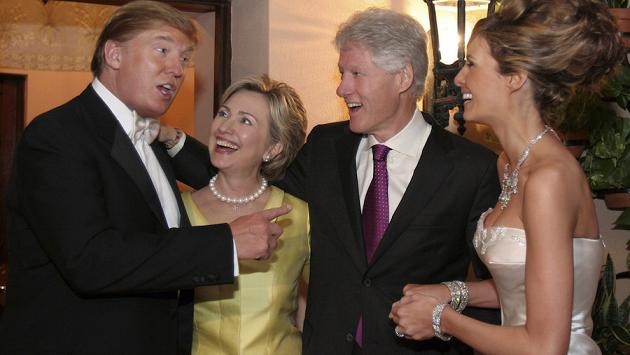 Trump wedding photo with Clintons
